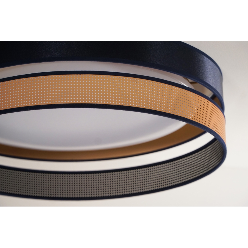 Duolla - LED Plafon ROLLER DUO SHINY LED/24W/230V śr. 45 cm niebieski/miedziany