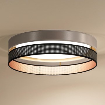Duolla - LED Plafon ROLLER DUO SHINY LED/24W/230V śr. 45 cm srebrny/czarny