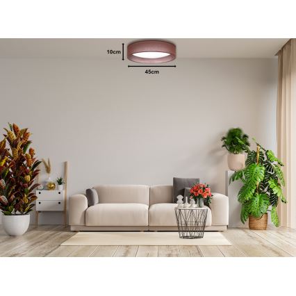 Duolla - LED Plafon ROLLER LED/24W/230V ciemny śr. 45 cm brązowy