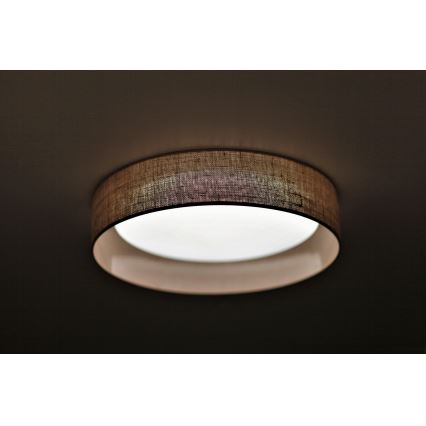 Duolla - LED Plafon ROLLER LED/24W/230V jasny śr. 45 cm brązowy