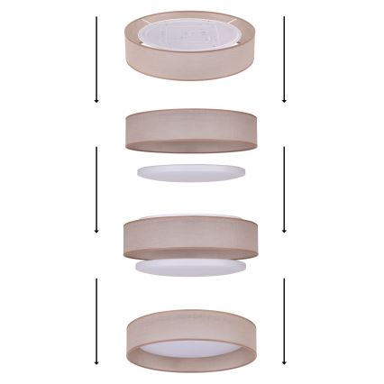 Duolla - LED Plafon ROLLER LED/24W/230V śr. 45 cm beżowy