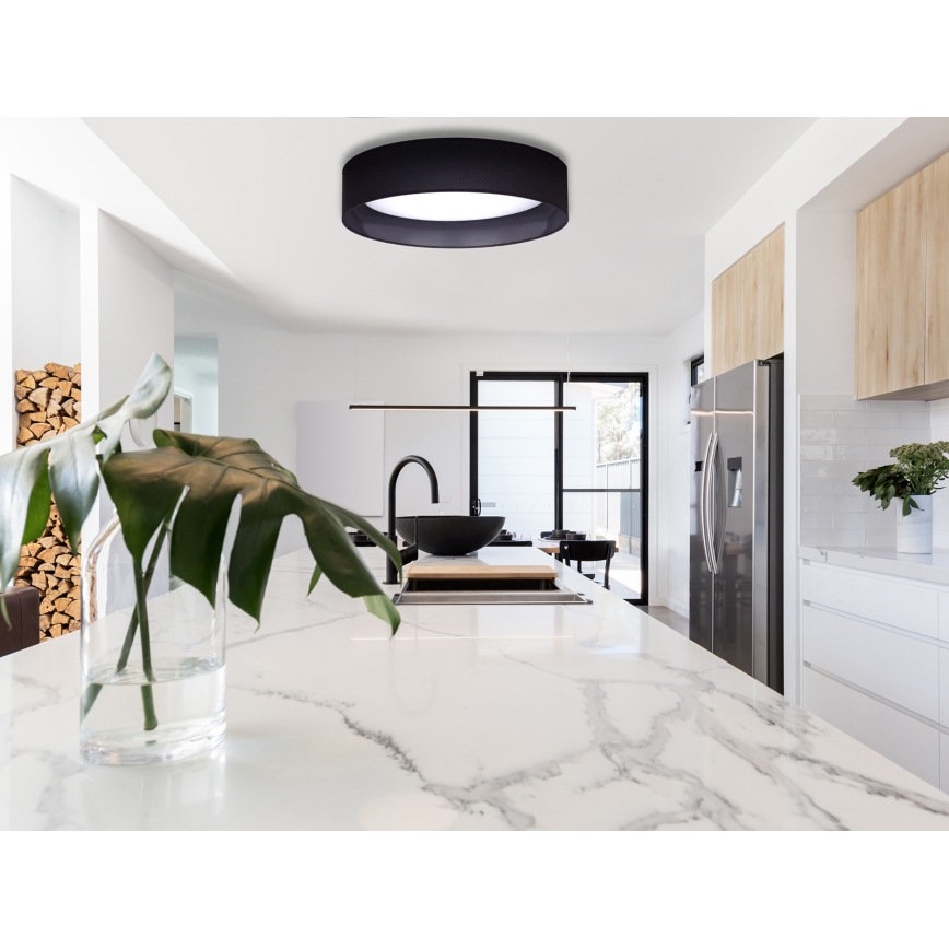 Duolla - LED Plafon ROLLER LED/24W/230V śr. 45 cm czarny