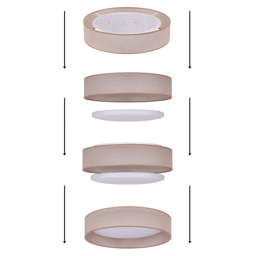 Duolla - LED Plafon ROLLER LED/24W/230V śr. 45 cm czarny