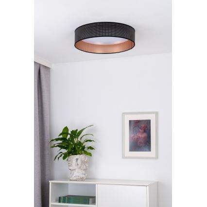 Duolla - LED Plafon ROLLER LED/24W/230V śr. 45 cm czarny/miedziany