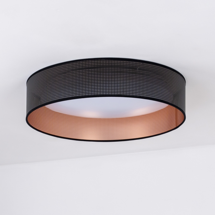Duolla - LED Plafon ROLLER LED/24W/230V śr. 45 cm czarny/miedziany