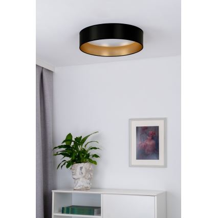 Duolla - LED Plafon ROLLER LED/24W/230V śr. 45 cm czarny/złoty