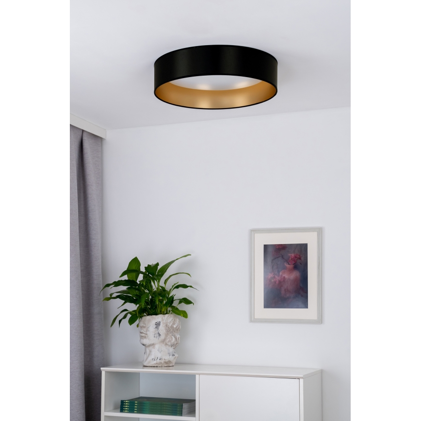Duolla - LED Plafon ROLLER LED/24W/230V śr. 45 cm czarny/złoty