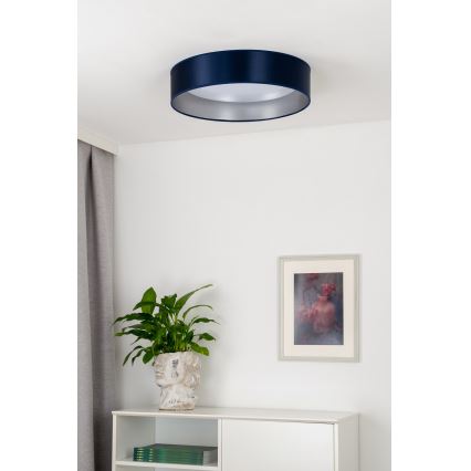 Duolla - LED Plafon ROLLER LED/24W/230V śr. 45 cm niebieski/srebrny