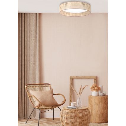 Duolla - LED Plafon ROLLER LED/24W/230V śr. 45 cm rattan