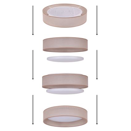 Duolla - LED Plafon ROLLER LED/24W/230V śr. 45 cm rattan