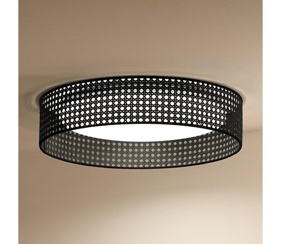 - LED Plafon ROLLER RATTAN LED/24W/230V śr. 45 cm czarny