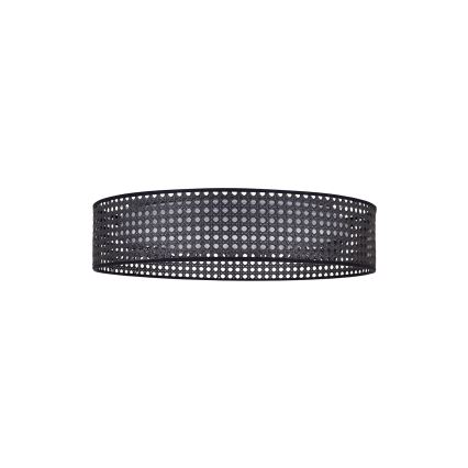 Duolla - LED Plafon ROLLER RATTAN LED/24W/230V śr. 45 cm czarny