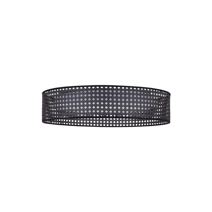 Duolla - LED Plafon ROLLER RATTAN LED/24W/230V śr. 45 cm czarny