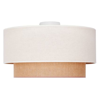 Duolla - Plafon BOHO 1xE27/15W/230V śr. 45 cm beżowy/brązowy