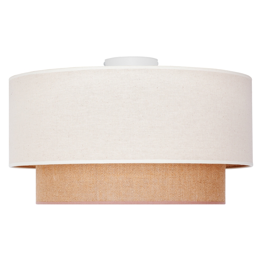 Duolla - Plafon BOHO 1xE27/15W/230V śr. 45 cm beżowy/brązowy