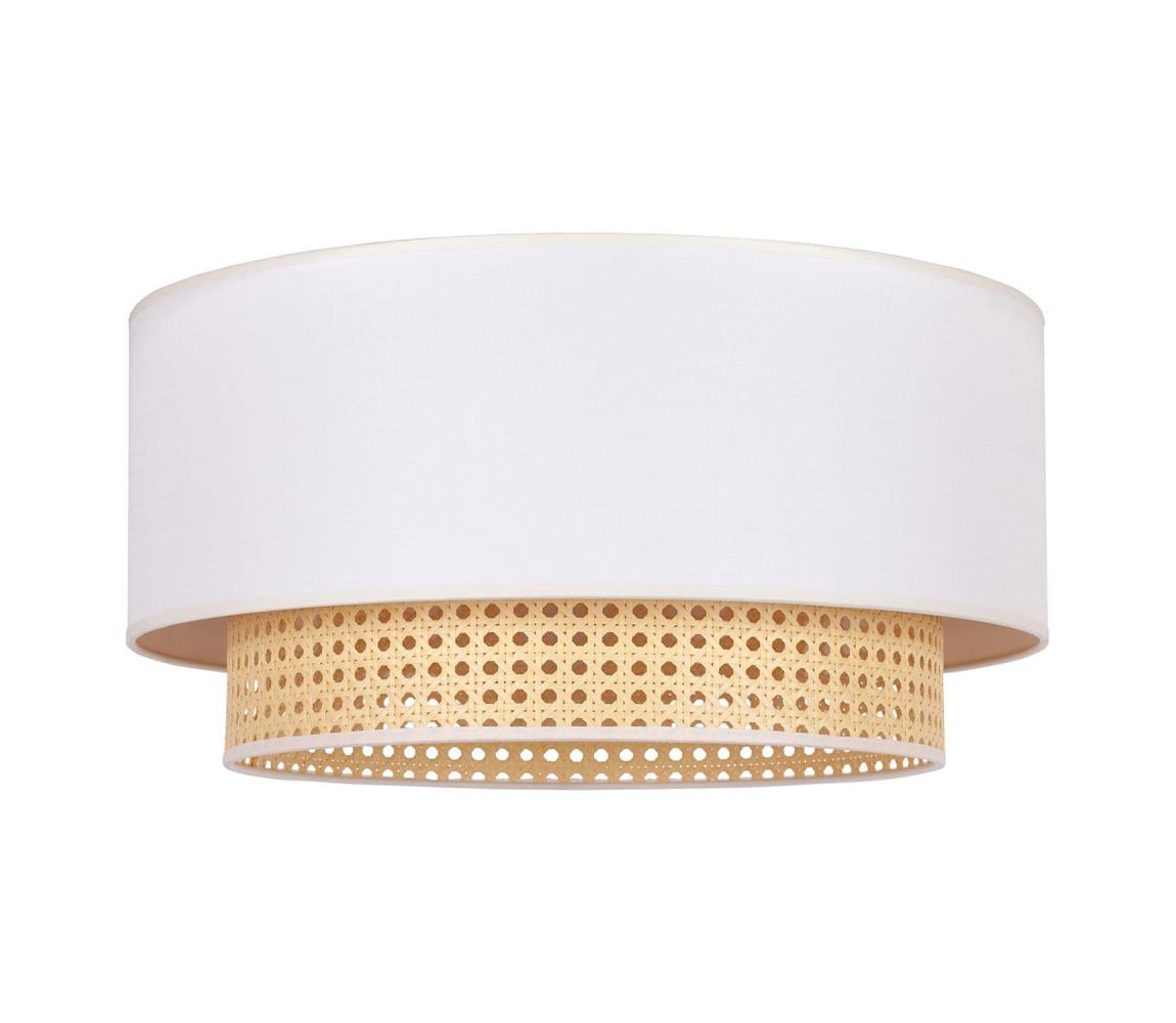 - Plafon BOHO 3xE27/15W/230V śr. 60 cm kremowy/rattan