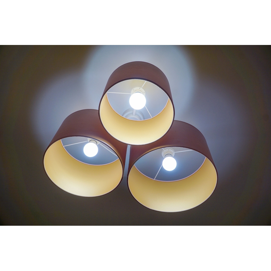 Duolla - Plafon ROLLER TRIO 3xE27/60W/230V różowy