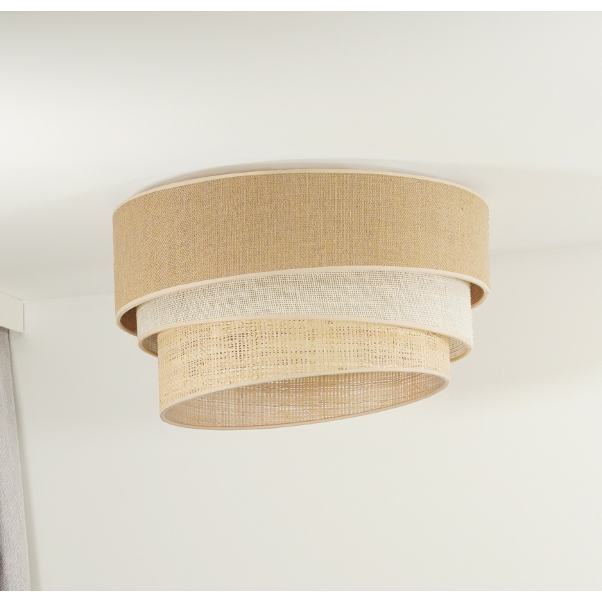 Duolla - Plafon YUTE TRIO 1xE27/15W/230V śr. 45 cm brązowy/szary/beżowy