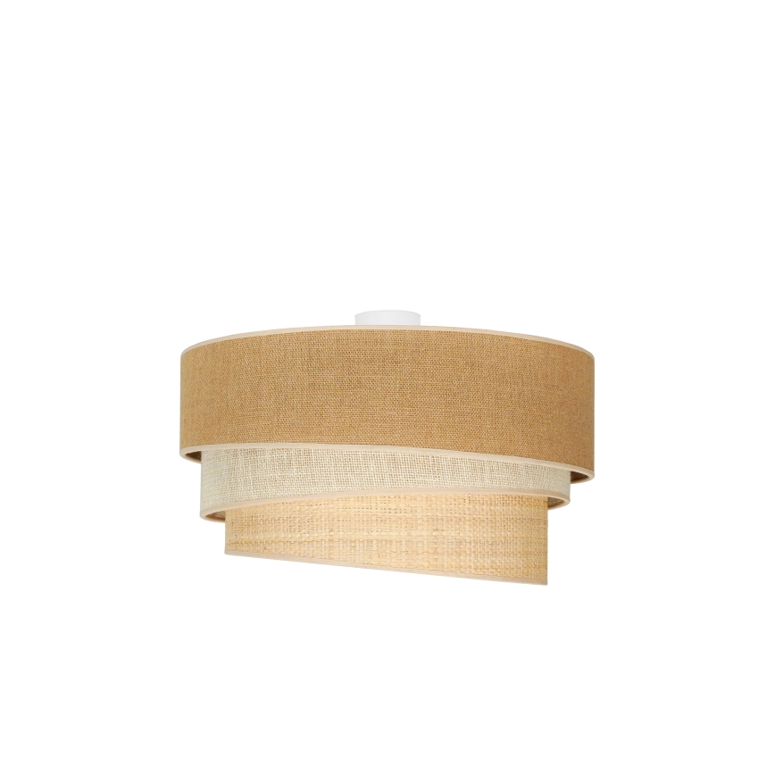 Duolla - Plafon YUTE TRIO 3xE27/15W/230V śr. 60 cm brązowy/szary/beżowy