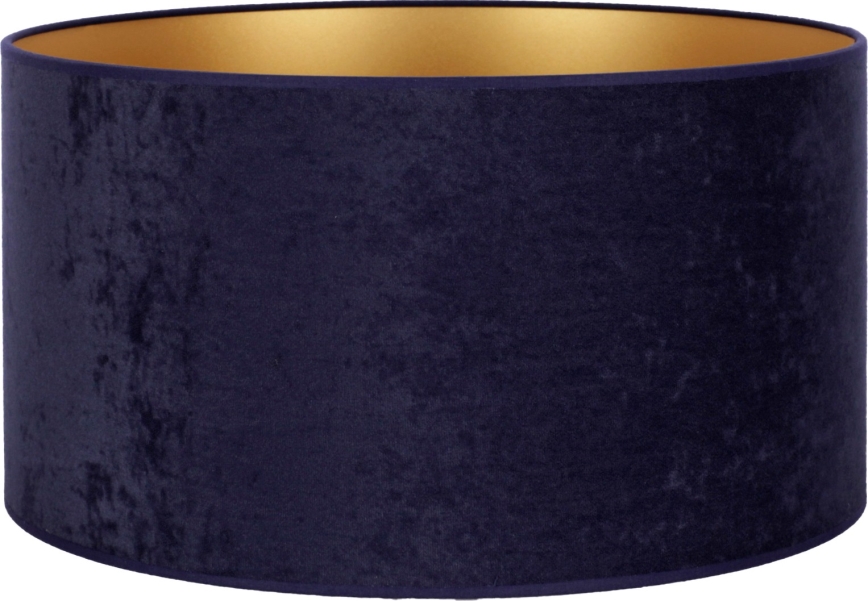 Duolla - Uniwersalny klosz VELVET E27 śr. 35 cm niebieski/złoty