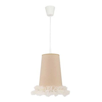 Duolla - Żyrandol dziecięcy na lince BALLET 1xE27/40W/230V śr. 21 cm beżowy