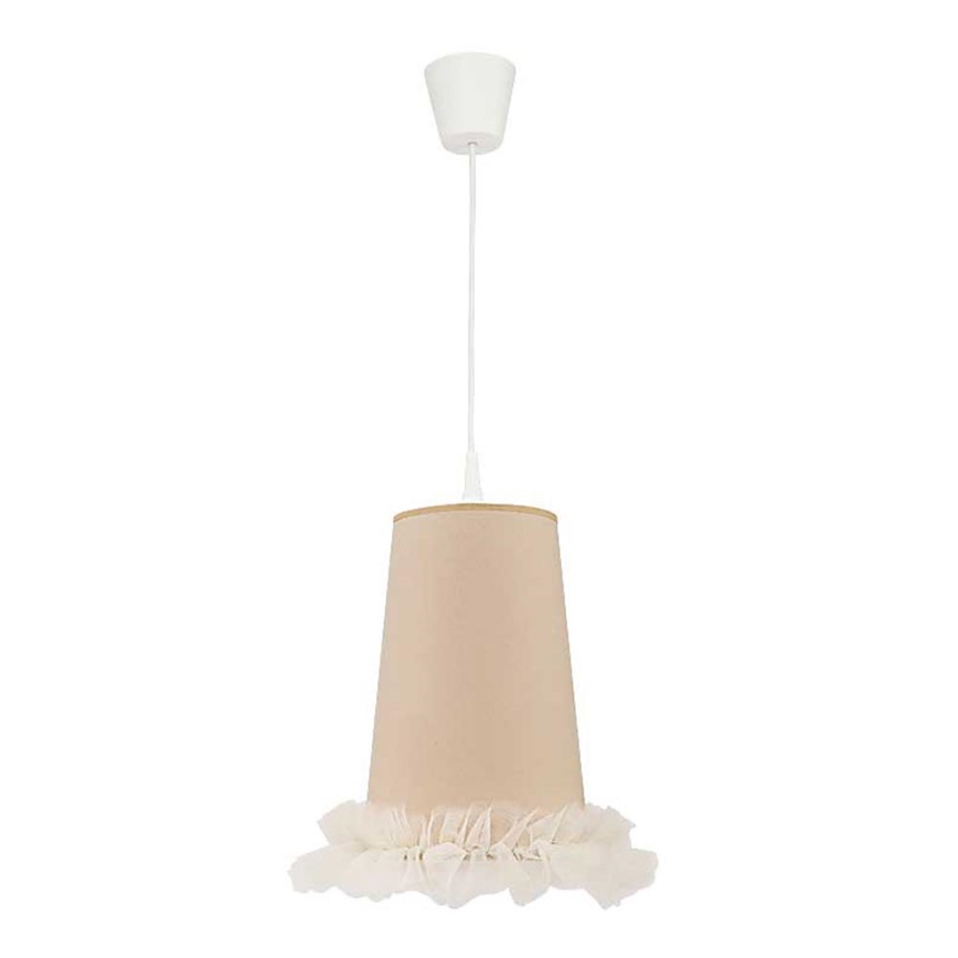 Duolla - Żyrandol dziecięcy na lince BALLET 1xE27/40W/230V śr. 21 cm beżowy