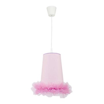 Duolla - Żyrandol dziecięcy na lince BALLET 1xE27/40W/230V śr. 21 cm różowy