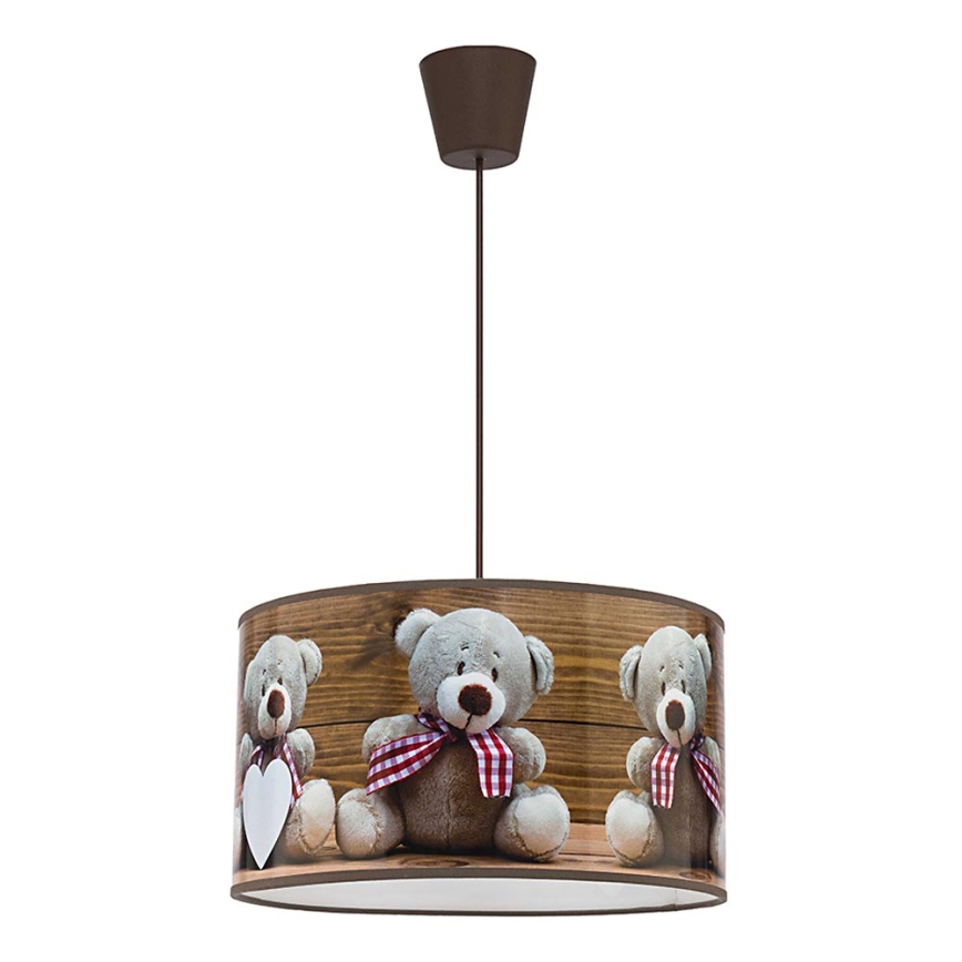 Duolla - Żyrandol dziecięcy na lince BEARS 1xE27/40W/230V śr. 35 cm