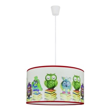 Duolla - Żyrandol dziecięcy na lince OWL 1xE27/15W/230V śr. 35 cm