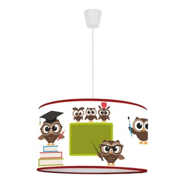 Duolla - Żyrandol dziecięcy na lince OWLS MULTI 1xE27/15W/230V śr. 35 cm
