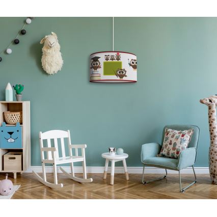 Duolla - Żyrandol dziecięcy na lince OWLS MULTI 1xE27/15W/230V śr. 35 cm