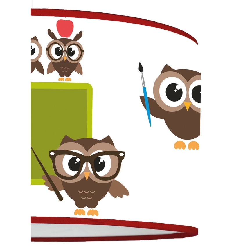 Duolla - Żyrandol dziecięcy na lince OWLS MULTI 1xE27/15W/230V śr. 35 cm