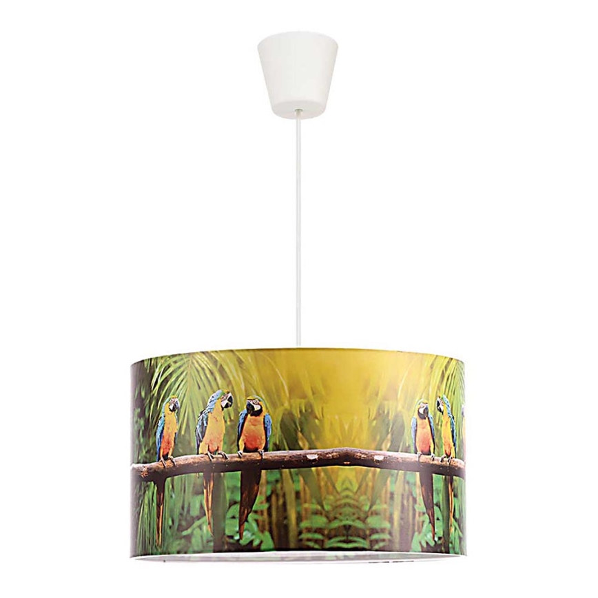 Duolla - Żyrandol dziecięcy na lince PARROTS 1xE27/40W/230V śr. 35 cm