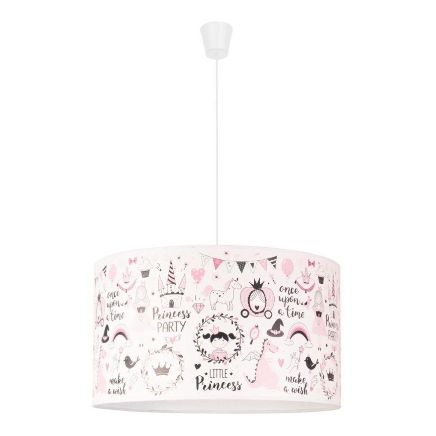 Duolla - Żyrandol dziecięcy na lince PRINT M 1xE27/40W/230V śr. 35 cm bajka