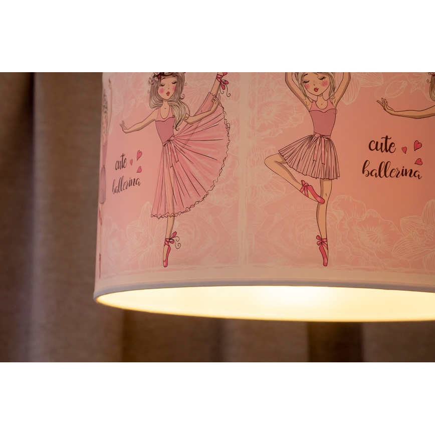 Duolla - Żyrandol dziecięcy na lince PRINT M 1xE27/40W/230V śr. 35 cm baleriny