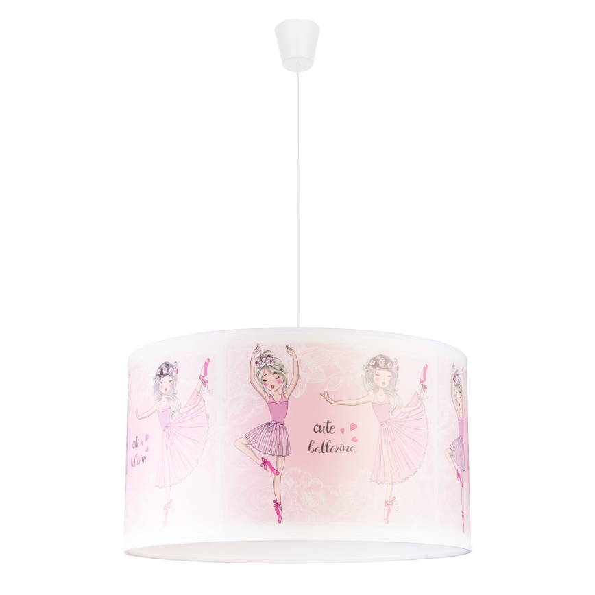 Duolla - Żyrandol dziecięcy na lince PRINT M 1xE27/40W/230V śr. 35 cm baleriny