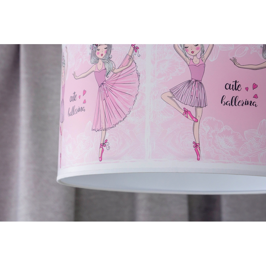 Duolla - Żyrandol dziecięcy na lince PRINT M 1xE27/40W/230V śr. 35 cm baleriny
