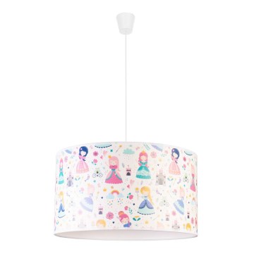 Duolla - Żyrandol dziecięcy na lince PRINT M 1xE27/40W/230V śr. 35 cm księżniczki