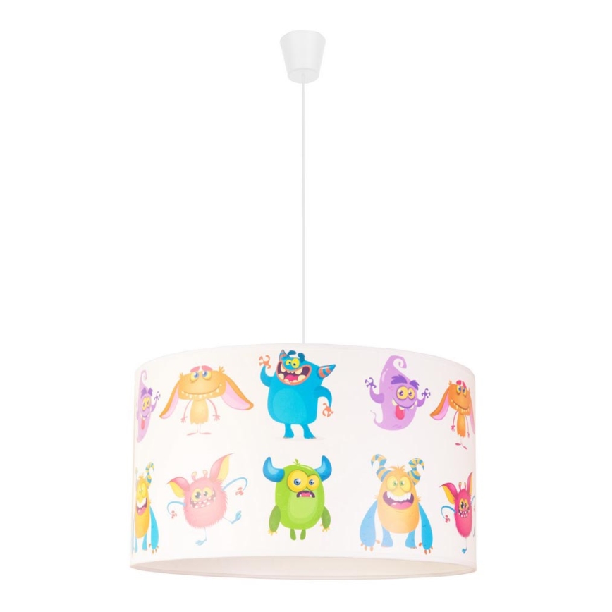 Duolla - Żyrandol dziecięcy na lince PRINT M 1xE27/40W/230V śr. 35 cm trolle