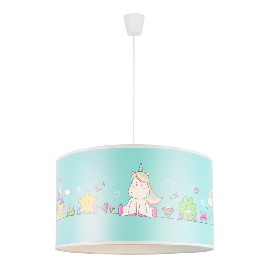 Duolla - Żyrandol dziecięcy na lince UNICORN 1xE27/15W/230V śr. 35 cm
