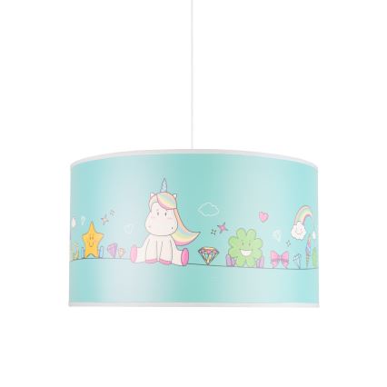 Duolla - Żyrandol dziecięcy na lince UNICORN 1xE27/15W/230V śr. 35 cm