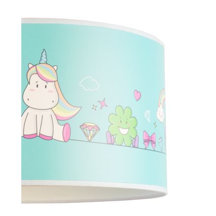 Duolla - Żyrandol dziecięcy na lince UNICORN 1xE27/15W/230V śr. 35 cm