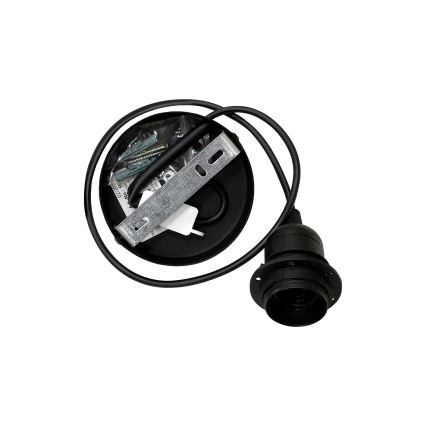 Duolla - Żyrandol na lince BELL SHINY 1xE27/15W/230V śr. 25 cm niebieski/miedziany