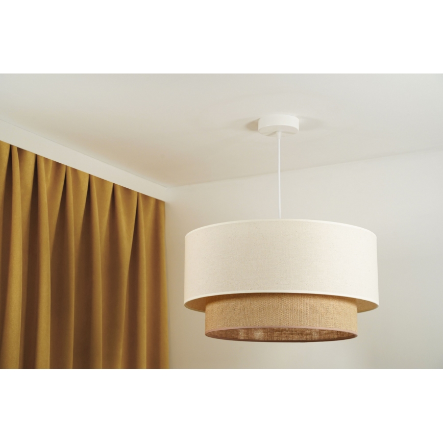 Duolla - Żyrandol na lince BOHO 1xE27/15W/230V beżowy/brązowy