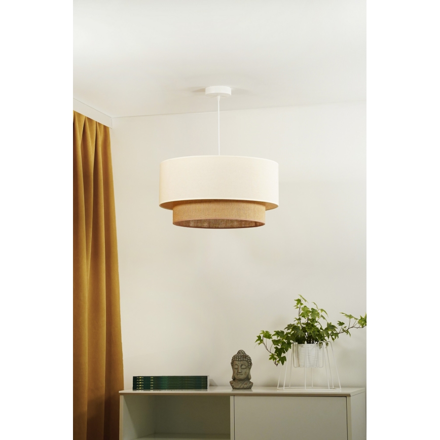 Duolla - Żyrandol na lince BOHO 1xE27/15W/230V beżowy/brązowy