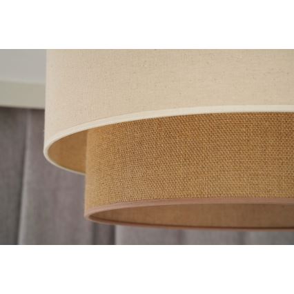Duolla - Żyrandol na lince BOHO 1xE27/15W/230V beżowy/brązowy