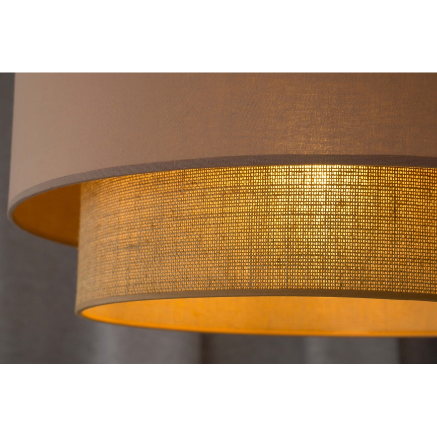 Duolla - Żyrandol na lince BOHO 1xE27/15W/230V śr. 45 cm beżowy/brązowy