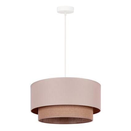 Duolla - Żyrandol na lince BOHO 1xE27/15W/230V śr. 45 cm beżowy/brązowy