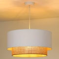 Duolla - Żyrandol na lince BOHO 1xE27/15W/230V śr. 45 cm biały/brązowy