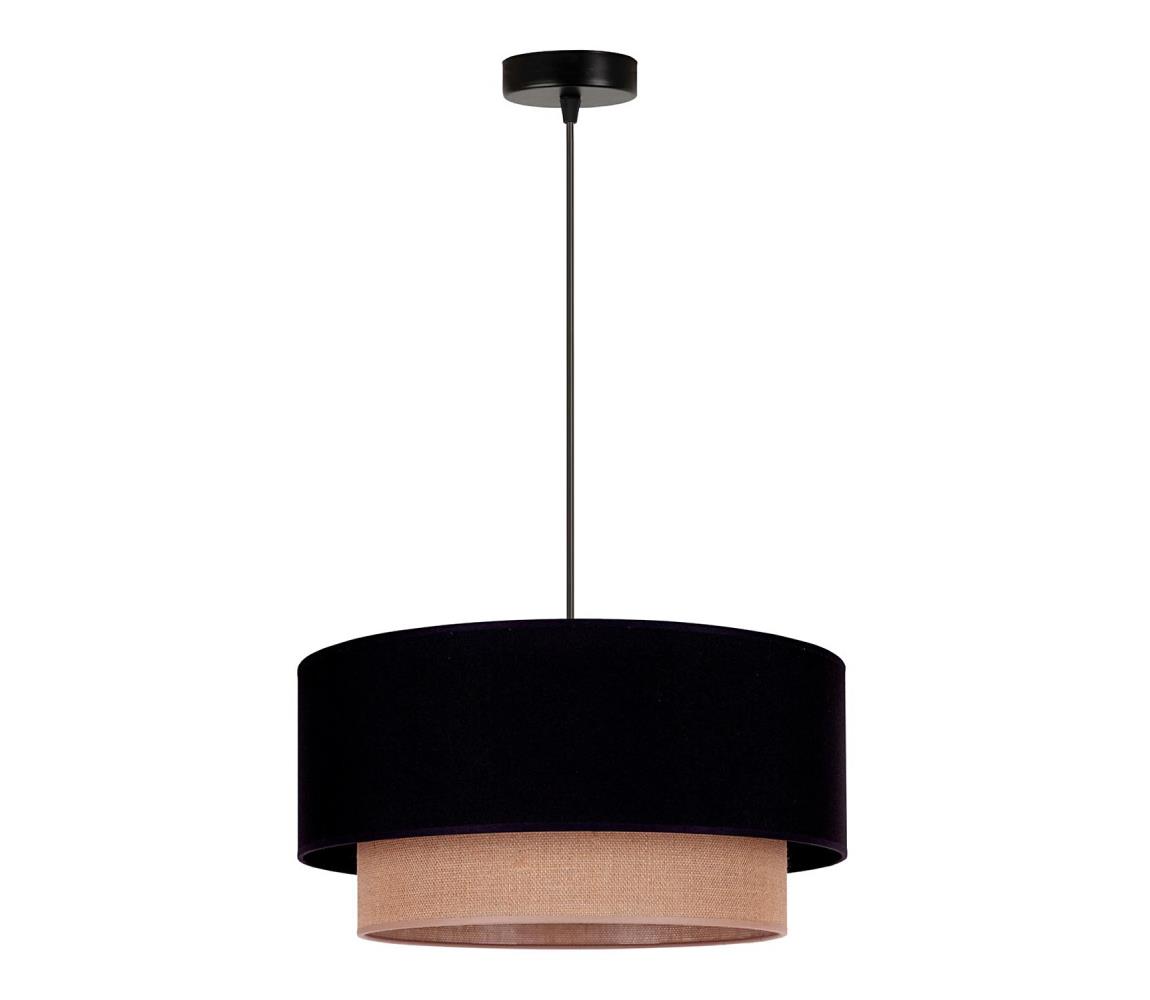 - Żyrandol na lince BOHO 1xE27/15W/230V śr. 45 cm czarny/brązowy